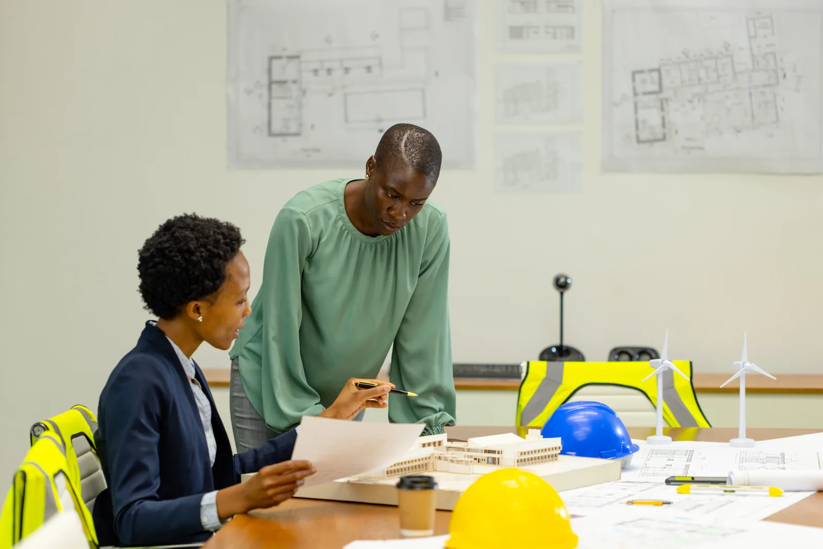 Lumen engineers reviewing project documentation