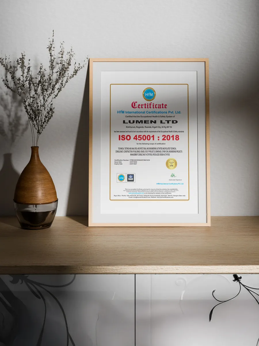 ISO 45001:2018 Occupational Health and Safety certificate