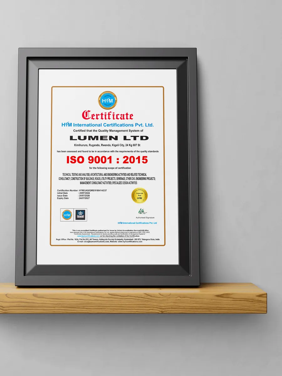 ISO 9001:2015 Quality Management System certificate