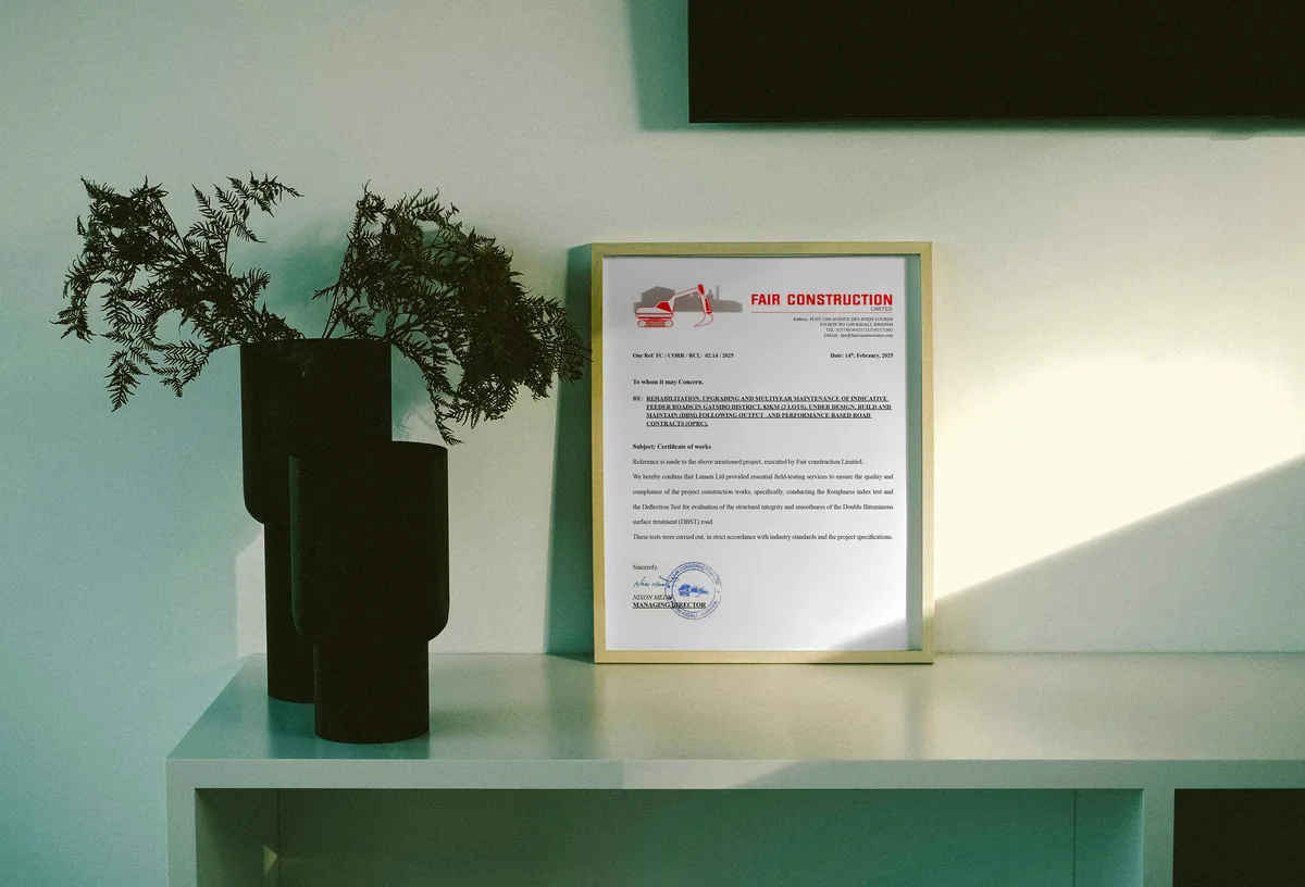 Fair Construction Ltd certificate of completion