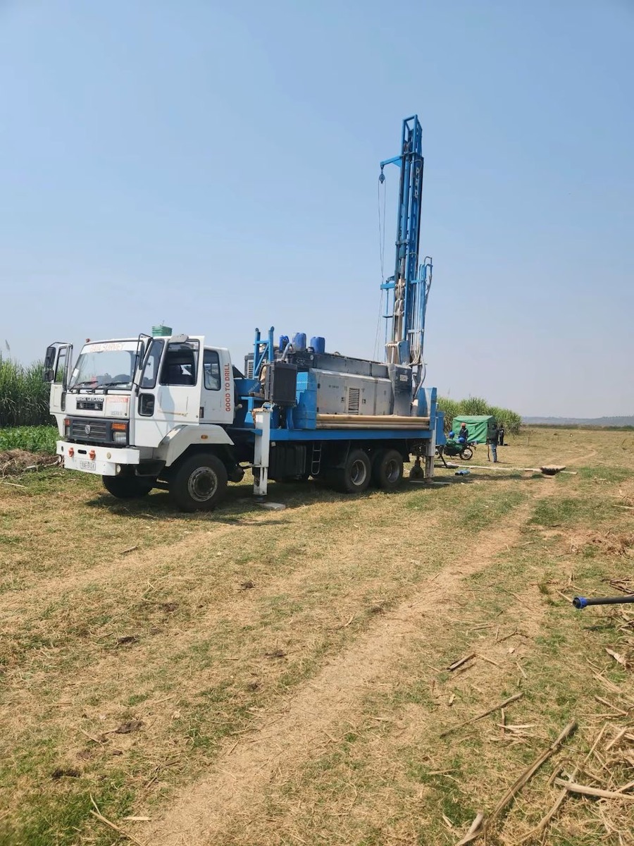 Rig in position at the test well location